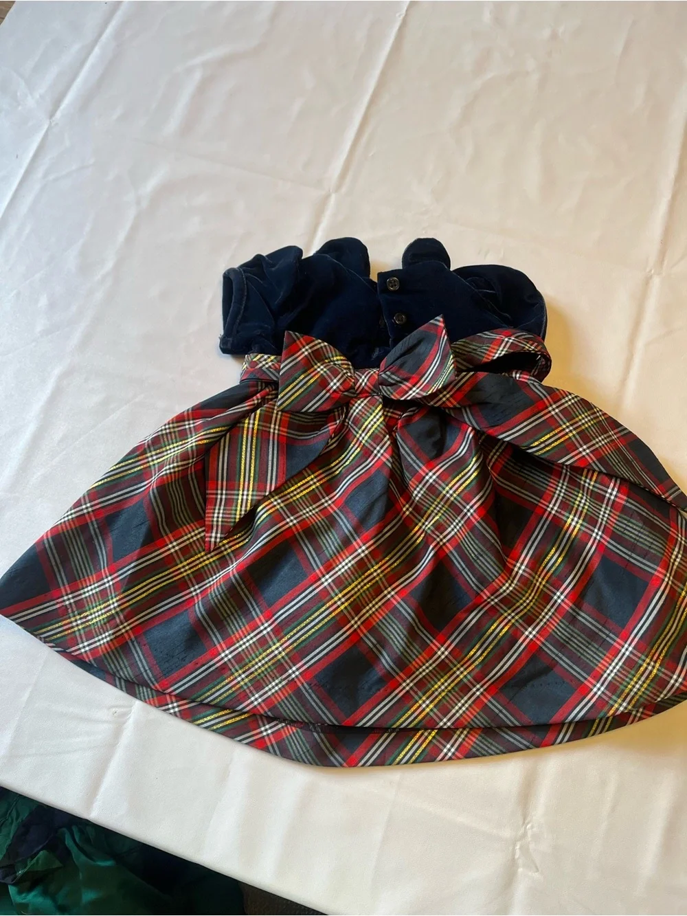 Gymboree Red Plaid Skirt with Navy Waistband